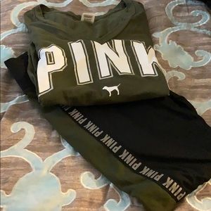 PINK Victoria's Secret Pants - Pink top and leggings set size medium PINK Victoria's Secret Pants - Pink top and leggings set size medium